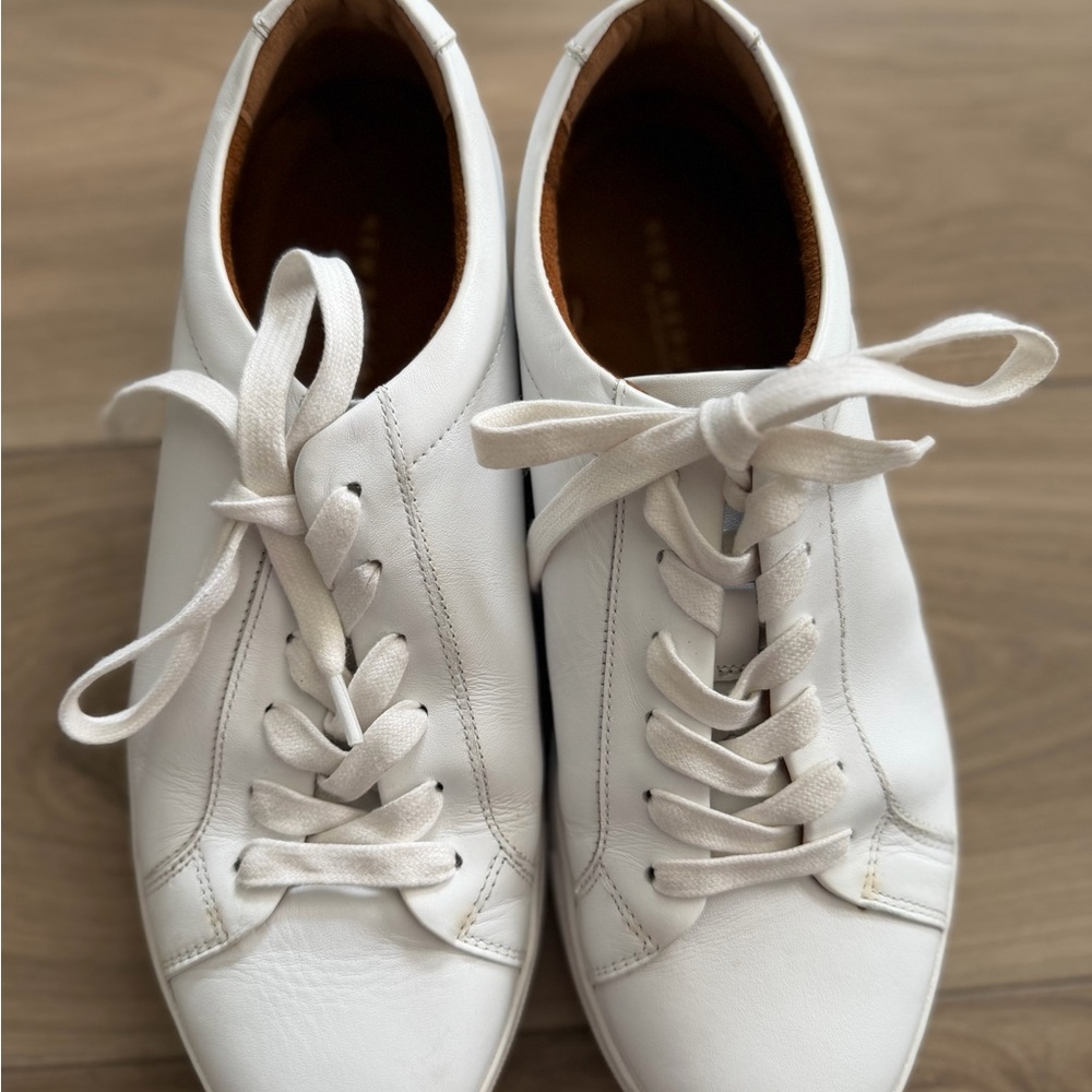New Republic by Mark McNairy White Leather Men's Lace Up Sneakers